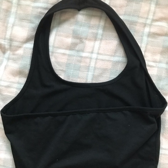 Stylish Women’s Over the Neck Crop Top - Picture 2 of 4